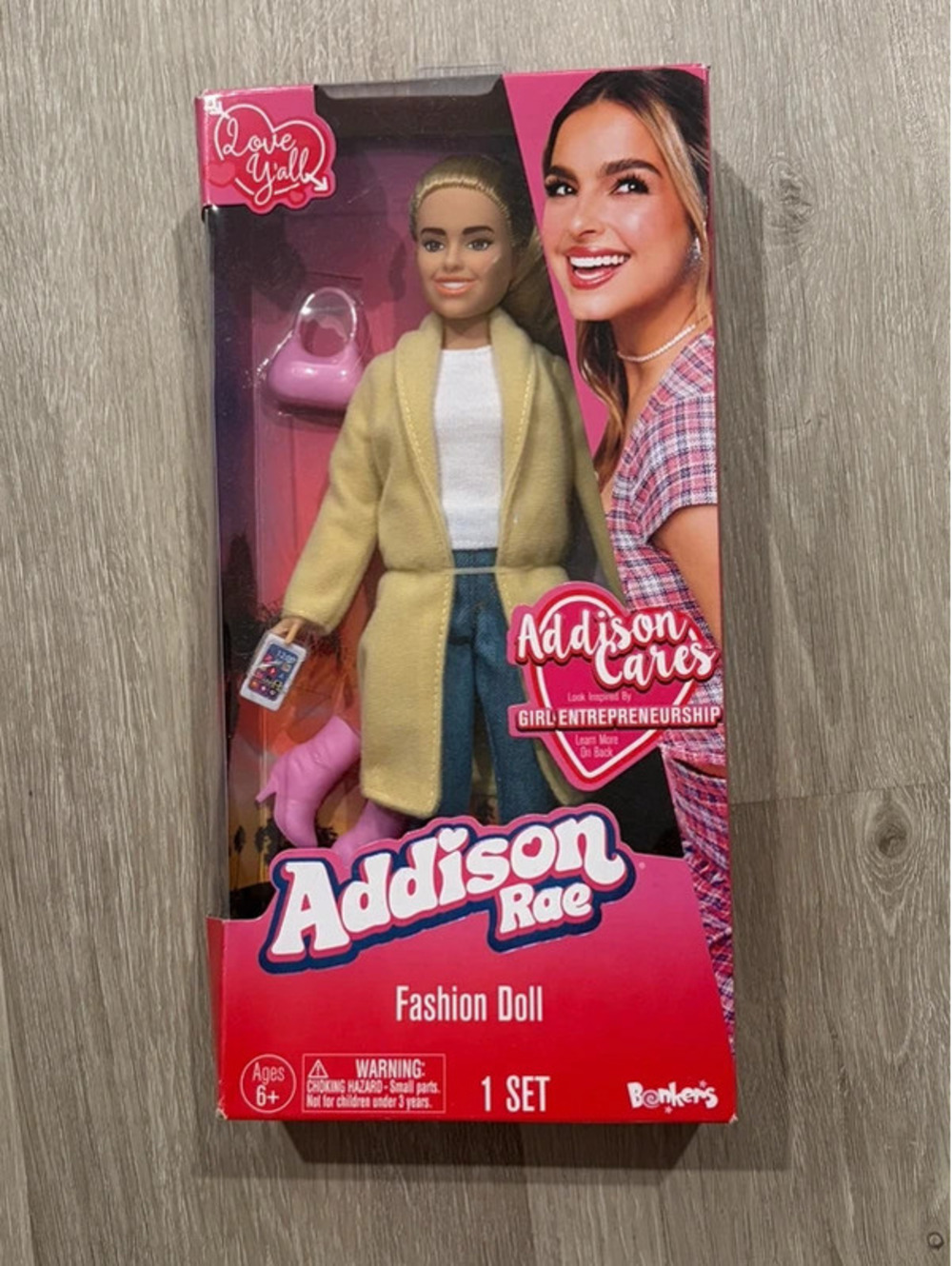 Bonkers Addison Rae Fashion Doll Girl Entrepreneurship Career Outfit New in Box